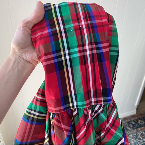 VTG Handmade Long Tartan PLAID Prairie Dress Christmas 70-80s Sz XS-S (17” PTP) - Picture 13 of 14